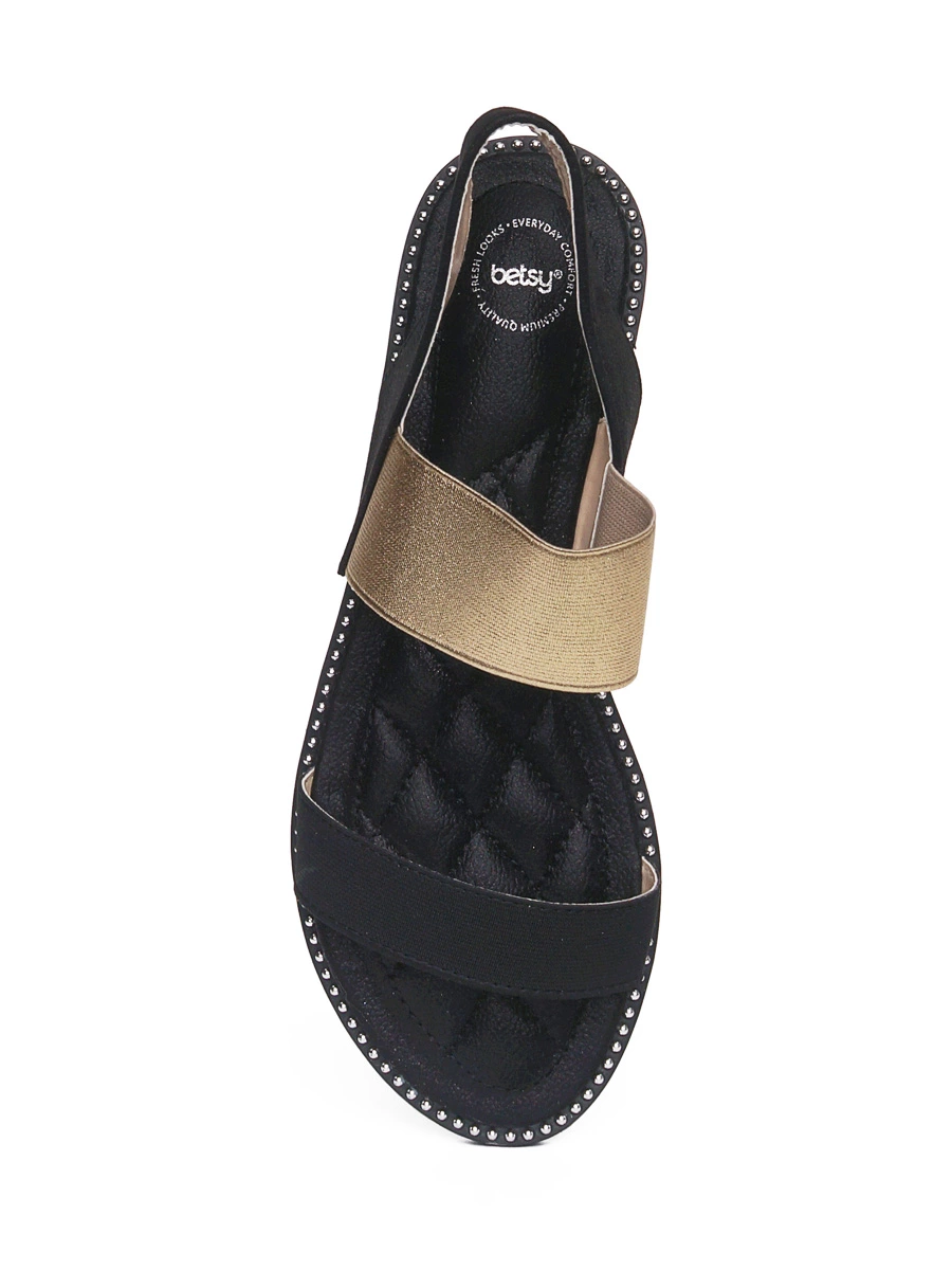 Черные бархатные сандалии